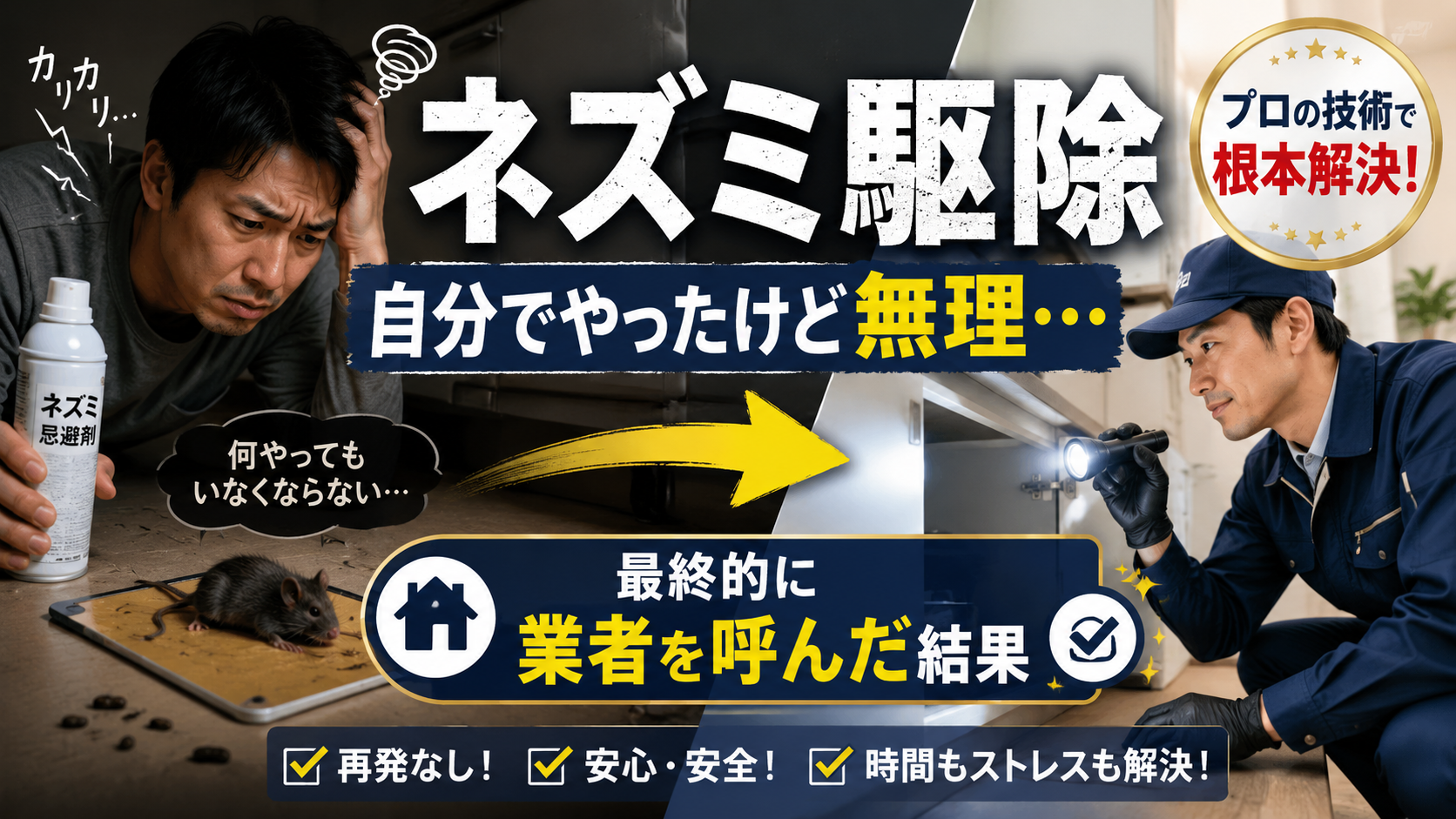 ネズミを自分で駆除しようとして無理だった話｜最終的に業者を呼んだ結果